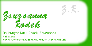 zsuzsanna rodek business card